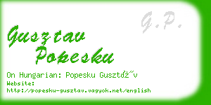 gusztav popesku business card